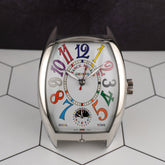 Franck Muller Dual Time Alarm Desk Clock Box Papers Ref- REVPMCURCOL AC